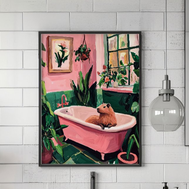 kapybara poster (Add a splash of whimsy to your space with this Capybara Cute art print,)