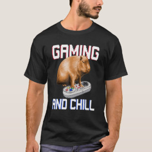 Kapybara som spelar TV-spel Vilda djur Kapybara T Shirt
