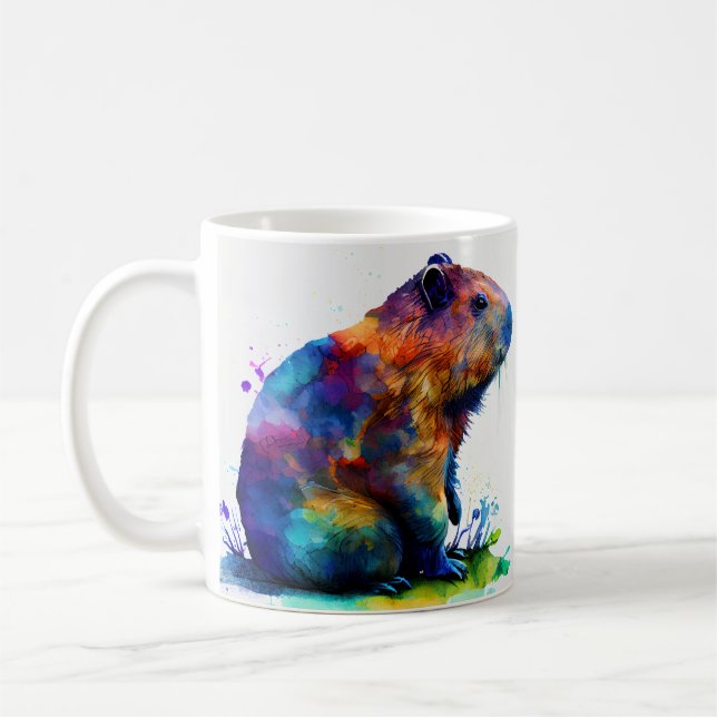 Kapybara Tumbler-figursättningsdesign Kaffemugg (Vänster)