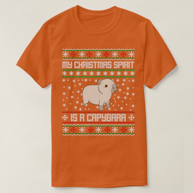 Kapybara Ugly christmas sweater T Shirt (Design framsida)