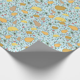 Kapybaras i blått presentpapper