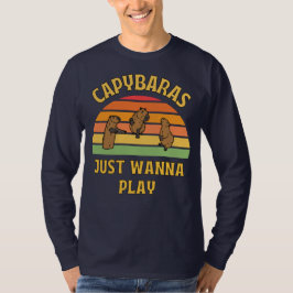 kapybaras vill bara spela slogan t shirt