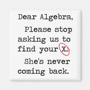 Kär Algebra behar stoppet som frågar oss att fin Magnet
