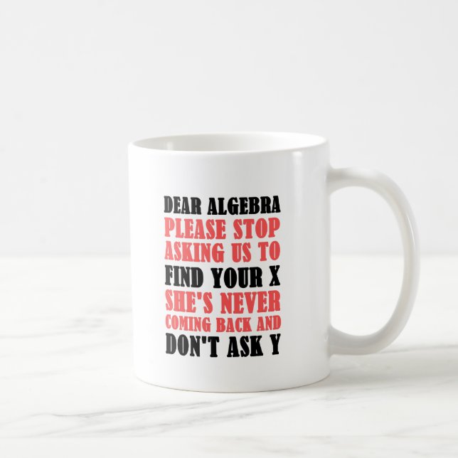 Kär Algebra behar stoppet som frågar oss att finna Kaffemugg (Höger)