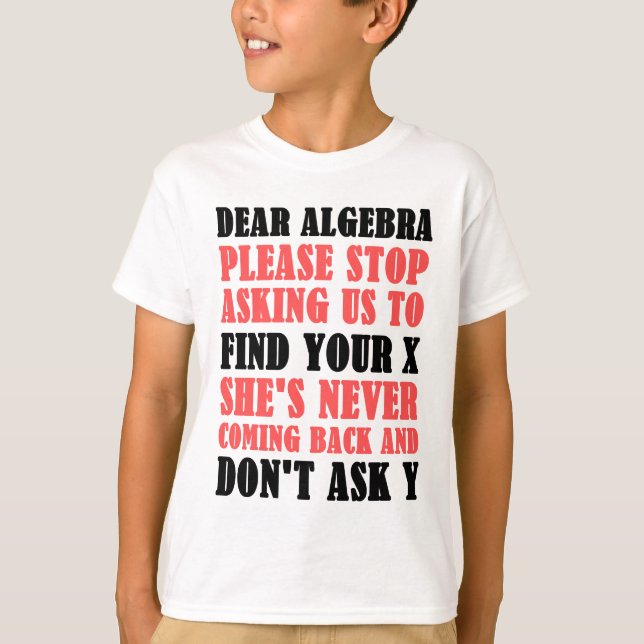 Kär Algebra behar stoppet som frågar oss att finna Tröja (Framsida)