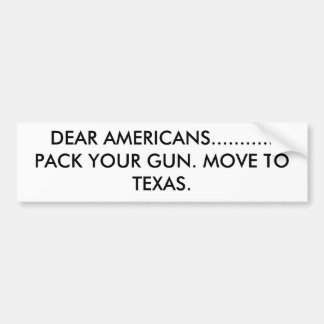 KÄR AMERIKAN ........... PACKE DITT VAPEN. BILDEKAL