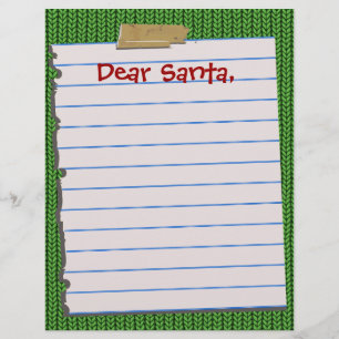 Kär brevpapper för brevhuvud för Santa julbrev