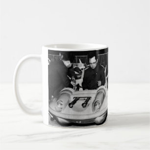 Kär ledare Kim Jong-il i en spaceship Kaffemugg