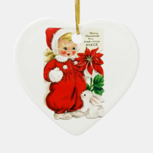 Kär lite brorsdotter julgransprydnad keramik