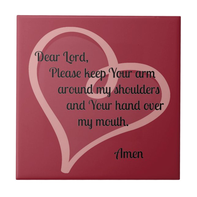 Kär Lord Hålla Din Beväpna Runt om… Kakelplatta (Framsidan)