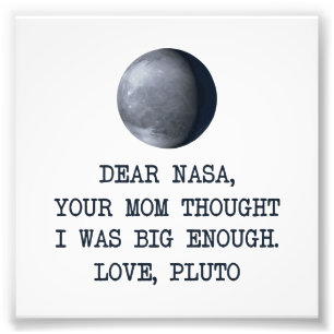 Kär Nasa-kärlek Pluto Fototryck