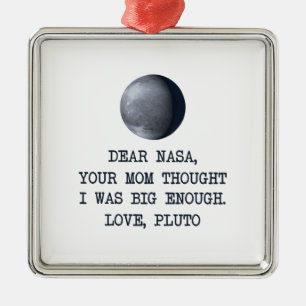 Kär Nasa-kärlek Pluto Julgransprydnad Metall