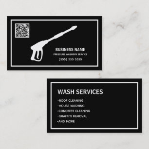 Kar- och huskraft Tvättar skanning QR Visitkort