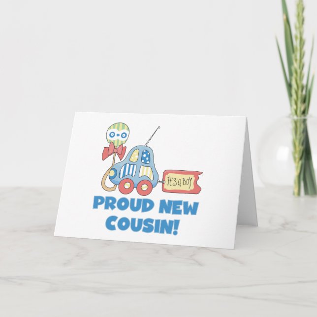 Kar Proud New Cousin Det är en pojke Meddelande (Framsida)