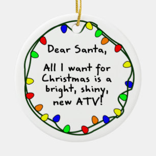 Kär Santa ATV julprydnad Julgransprydnad Keramik