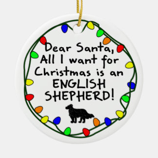 Kär Santa engelskaherde Julgransprydnad Keramik