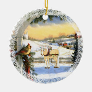 Kär Santa prydnad Julgransprydnad Keramik