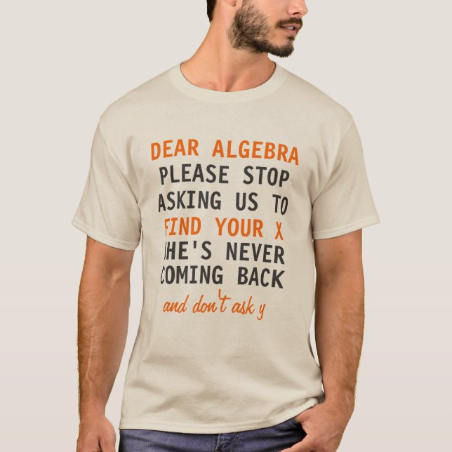 Kära Algebra Skjorta Tee Shirt (Framsida)