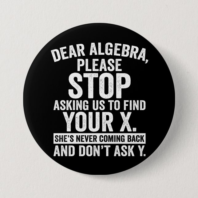 Kära Algebra Sluta Be Oss Hitta Din X Knapp (Framsida)