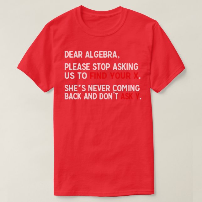 Kära Algebra T Shirt (Design framsida)