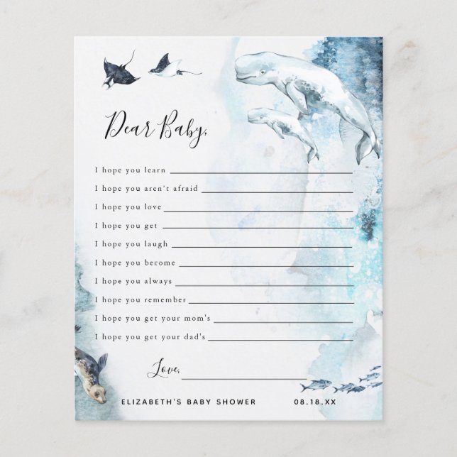 Kära Baby Önskningar | Baby Shower Lek (Framsida)