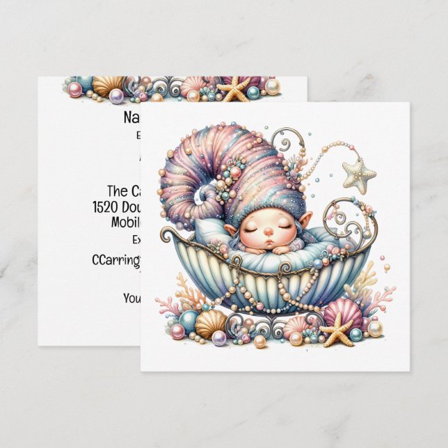 Kära barntema - Inbjudan (Fram/baksida)