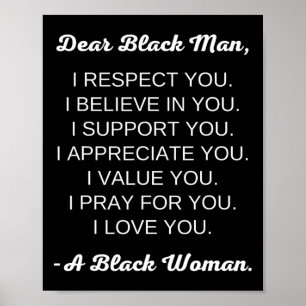 Kära Black Man Black Kärlek Black Relationships Poster