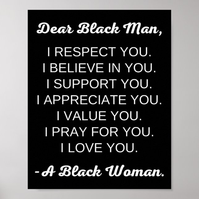 Kära Black Man Black Kärlek Black Relationships Poster (Framsidan)