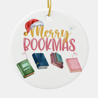 Kära bokmaskar, Merry Bookmas! Julgransprydnad Keramik
