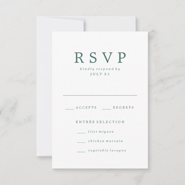 Kära | Bröllops RSVP-kort OSA Kort (Framsida)