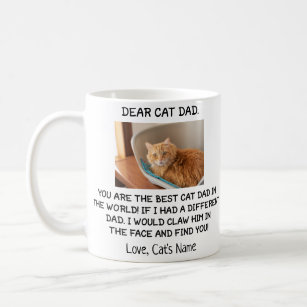 Kära Cat Pappa, Personlig kattens foto och namn Kaffemugg