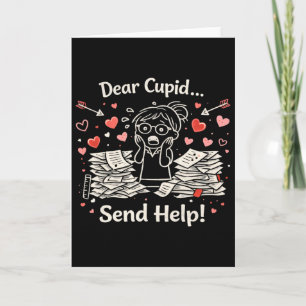 Kära Cupid Skicka Hjälp Roligt Alla Hjärtans Dag L Kort