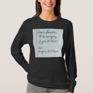 Kära det stygga Santa brev listar anpassningsbar T Shirt