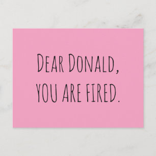 Kära Donald, du är uttorkad Vykort
