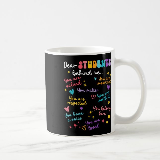 Kära elev bakom mig tillbaka till skolan Lärarens  Kaffemugg (Höger)