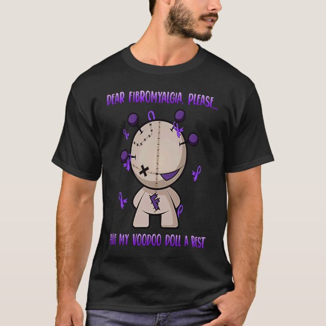 Kära Fibromyalgia, snälla Ge min voodoo doll A res T Shirt (Framsida)