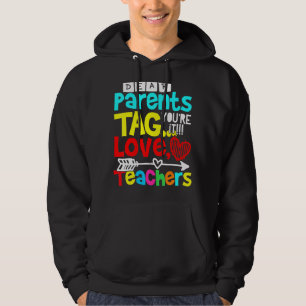 Kära föräldrar Märkre Du är Kärlek Lärargåva Hoodie