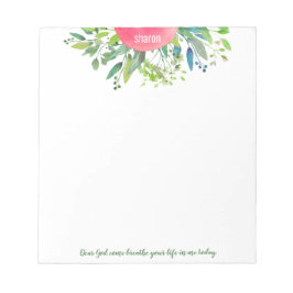 Kära Gud, kom andas ditt liv Greenery Anteckningsb Anteckningsblock