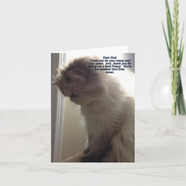 Kära Gud, Tackkort Card (Framsida)