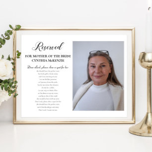 Kära Herre Brudens Mor Foto Minnesgärd Bröllop Poster