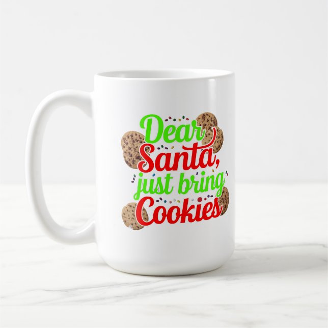 Kära jultomten, lägg bara till digitalkonst kaffemugg (Vänster)