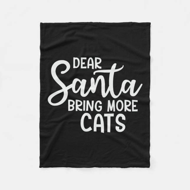 Kära jultomten, ta med fler katter från julfamilje fleecefilt (Framsidan)