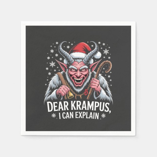 Kära Krampus, jag kan förklara jultomten Pappersservett (Framsidan)