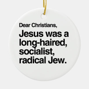 KÄRA KRISTEN JESUS VAR EN JUDE JULGRANSPRYDNAD KERAMIK