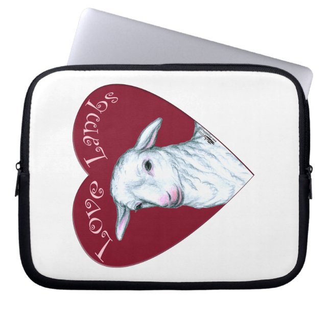 Kära lamm laptop sleeve (Framsidan)
