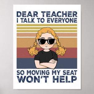 Kära lärare jag pratar med alla så att flytta min poster