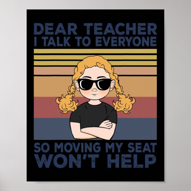 Kära lärare, jag pratar med alla så Flytta mitt sä Poster (Framsidan)