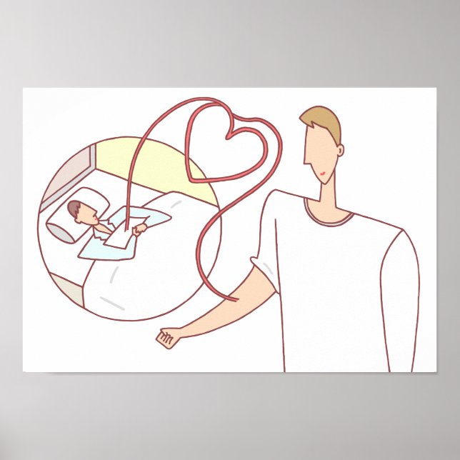 Kära liv sammanbundna genom hjärtan. poster (Framsidan)
