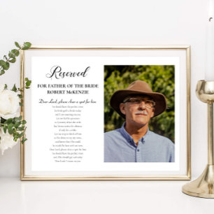 Kära Lord Far av Bride Photo Memorial Bröllop Poster