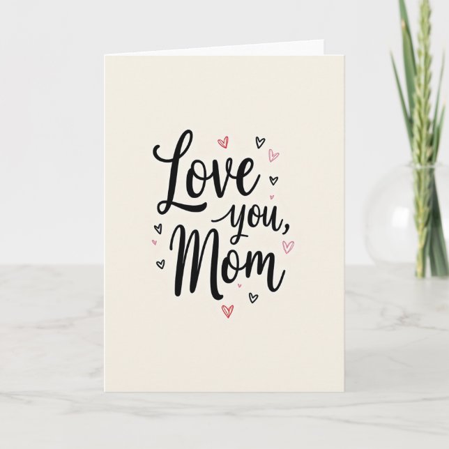 Kära mamma hjärtlig kort (Framsida)